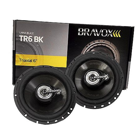 Par Alto-Falante Triaxial 6" TR6BK 160W RMS Bravox