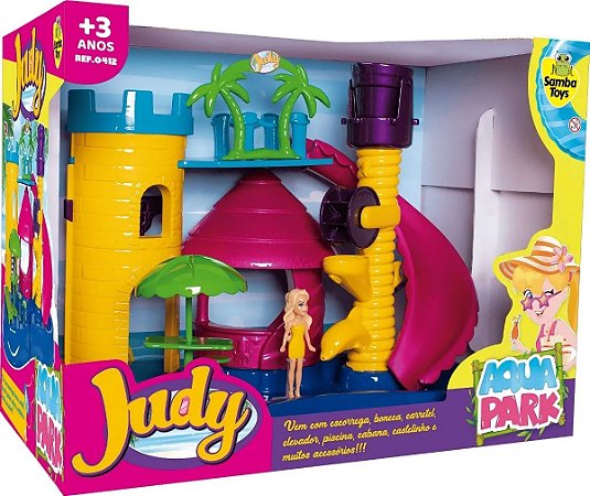 Brinquedo Infantil Parque Aquático Judy Boneca e Acessórios
