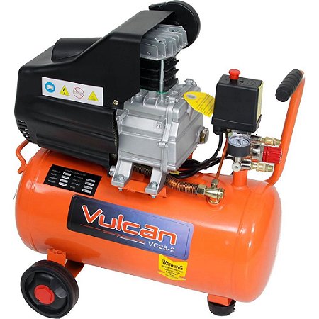 Compressor de Ar 24 Litros 2,5HP 8 BAR 127V VC25-1 Spinner 56662 Vulcan Trent