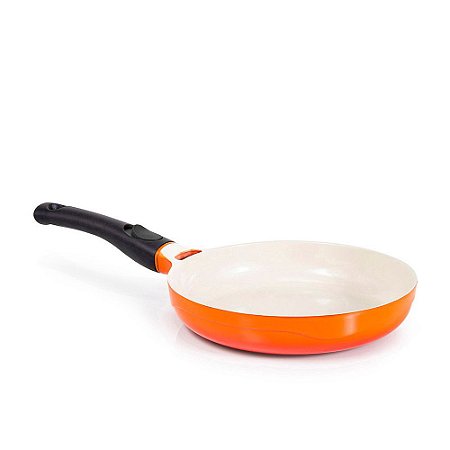 Frigideira Le Cook Premier Laranja 24 Cm 1,7 Litros Com Cabo Removível LC1807 Houseware