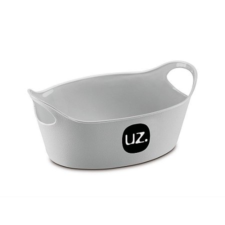 Cesto Plus M Branco Plástico Com Alça 28x12cm UZ332BR UzUtil