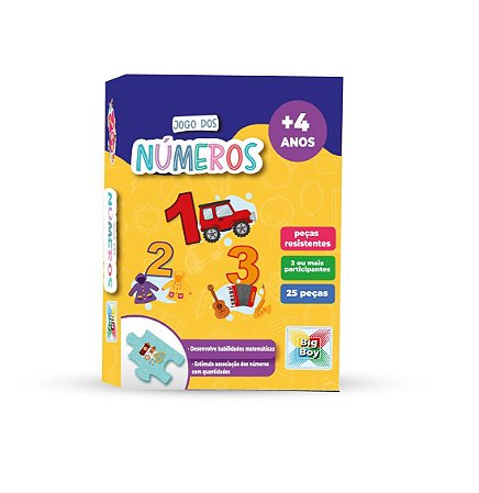 Jogo de Números Quebra Cabeça Educativo 25 peças 2206 Big Boy -  TudodeFerramentas - Levando Praticidade ao seu Dia a Dia