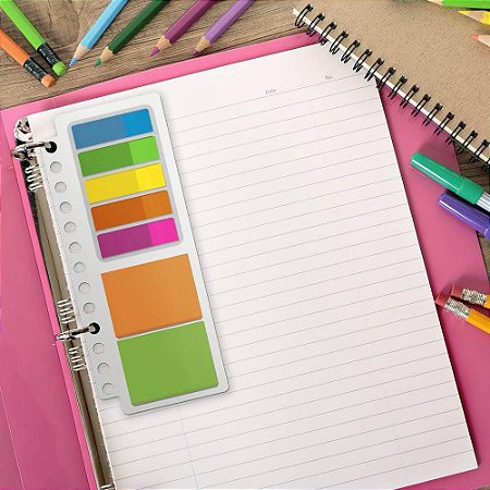 Kit Organizer 5 Flags + 2 Blocos Adesivos Neon 175fls Ei030 Keep Multilaser