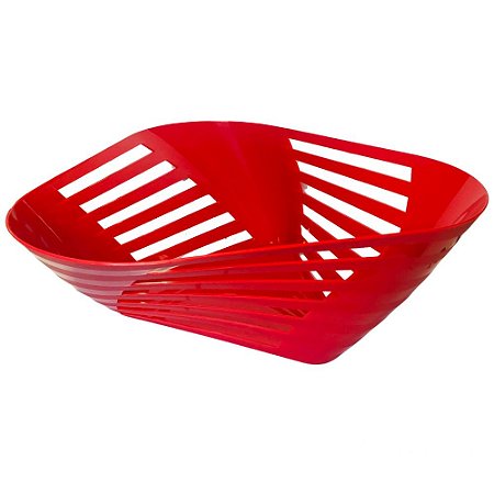 Fruteira de Mesa Slim Vermelho Plástico 34x13Cm