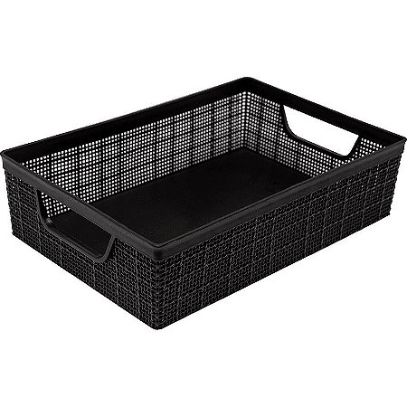 Cesto Organizador Juta A5 2 Litros Preto 24x16,5x6,5 Cm 3131 Jaguar