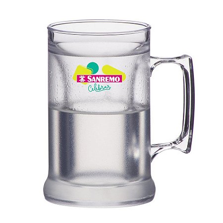 Caneca Copo Térmico Em Acrílico Com Gel Congelador 300 ML Sanremo
