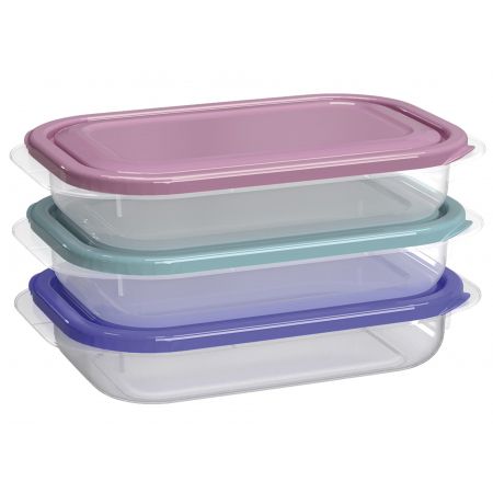 Conjunto 3 Potes Rasos Para Alimento Multiuso 460 ML