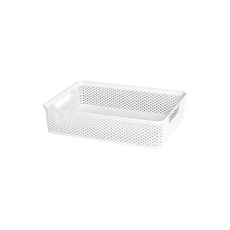 Cesto Organizador Multiuso Decorativo 23x16x6CM Branco