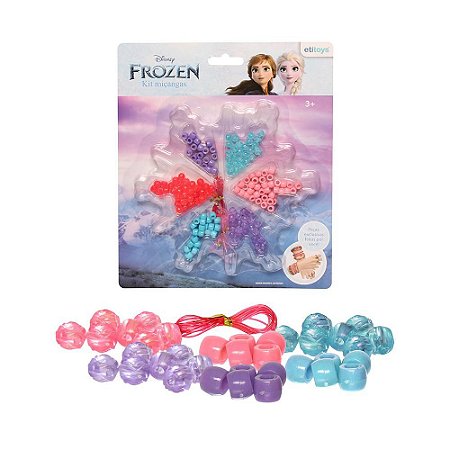 Kit Miçangas Infantil Bijuteria Frozen 110 Peças