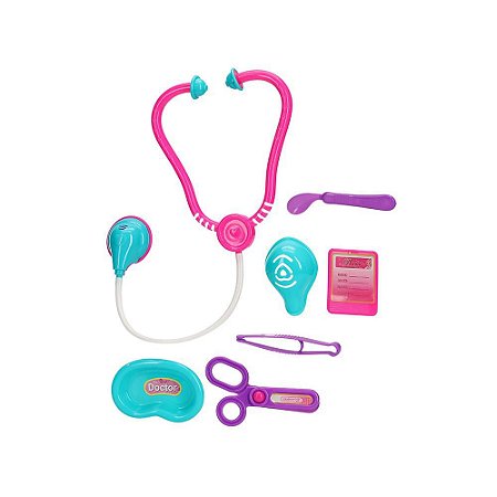 Brinquedo Infantil Educativo Kit Médico 7 Peças