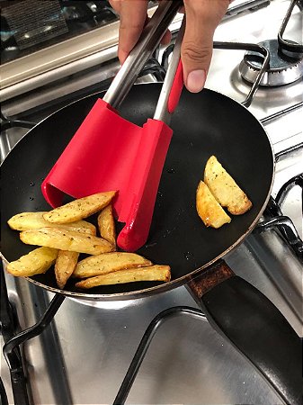 Pegador e Espátula Prática de Silicone e Inox 24Cm 473 Keita