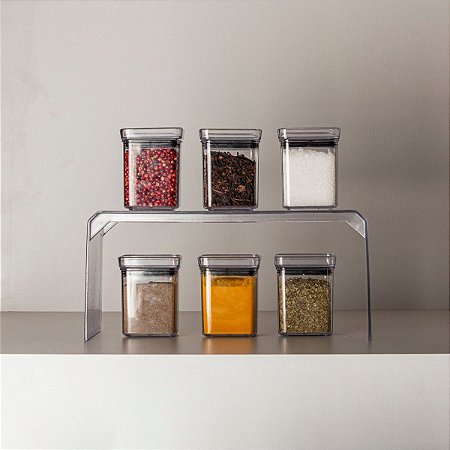 Mini Pote Hermético Organizador Quadrado Lumini 180ML