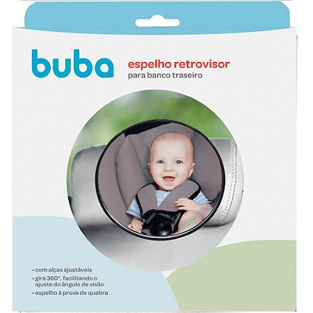 Retrovisor De Bebe Conforto Espelho Interno Redondo - Buba