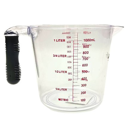 Jarra 1000 Ml Com Medidor e Cabo Plástica Transparente Weck