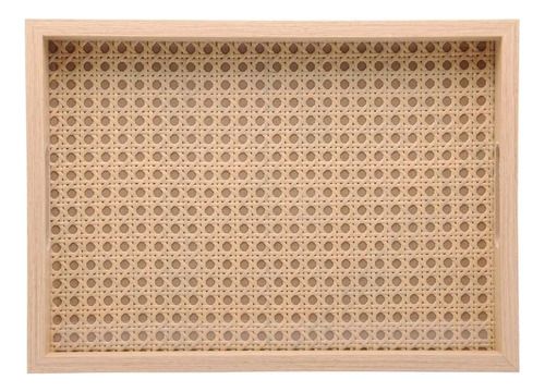 Bandeja Retangular MDF c/ Fundo Trelica 30x4x20cm