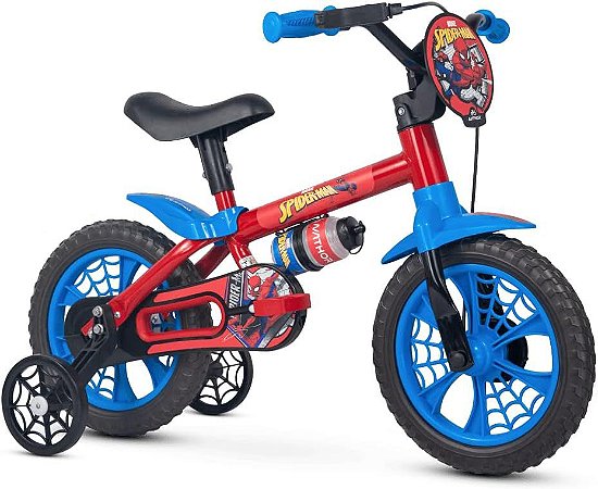 Bicicleta Infantil Menino Spider Marvel Aro 12 Homem Aranha