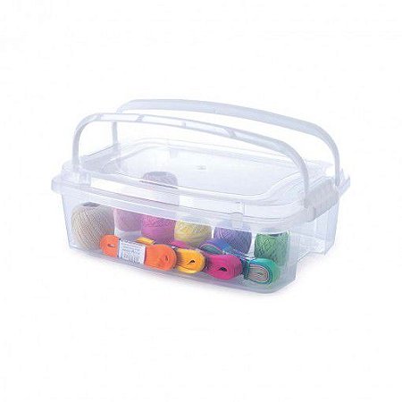 Organizador Multiuso Transp. 3 Litros Tampa Travas e Alças