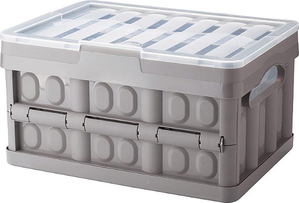 Organizador Multiuso Dobrável Prático Cinza 12 Litros C/Alça