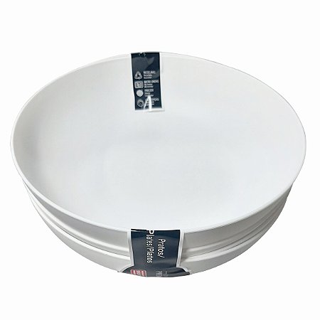 Conjunto 4 Pratos de Sopa Branco Premium 1.100 Ml 20x4,5 Cm