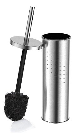 Escova Sanitária em Inox Com Cerdas Flexíveis Prática 38cm