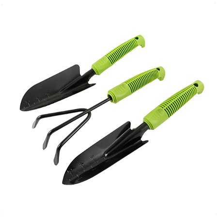 Ferramentas para jardinagem Jogo com 3 peças Aço Carbono