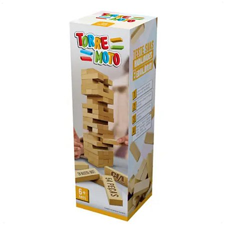 Jogo Torremoto 54 Pecas em MDF 15mm c/ Caixa Cartucho