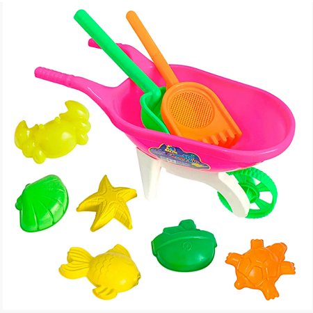 Kit de Praia Parque Super Carrinho De Mão Radical 9 Peças
