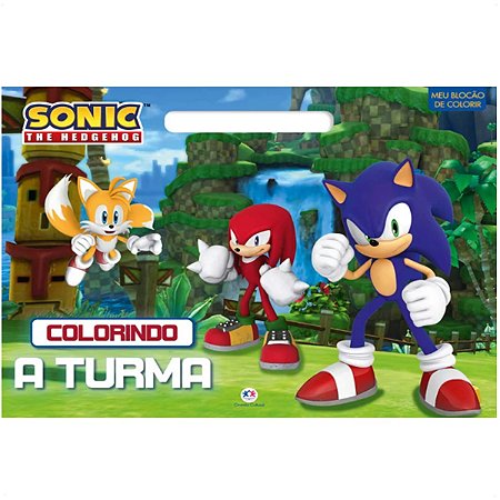 Livro Blocão de Colorir Sonic Colorindo a Turma 24 Páginas
