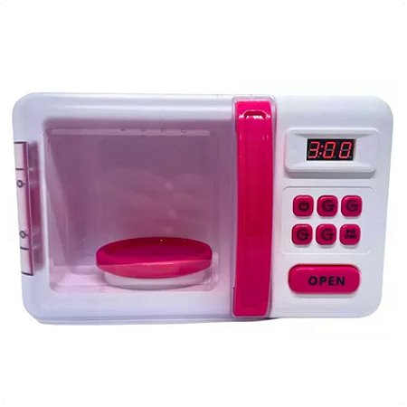 Microondas Infantil Elétrico Giratório Com Sons e Luz 27CM