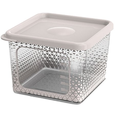 Pote Para Alimentos Transparente Prisma 850 ml Com Tampa