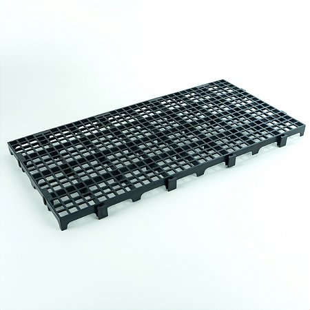 Estrado Piso Pallet Plástico Resistente 25x50 Paletes Preto