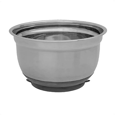 Tigela Bowl Aço Inox Com Base Silicone Ventosa 21cm 2,2 Lts