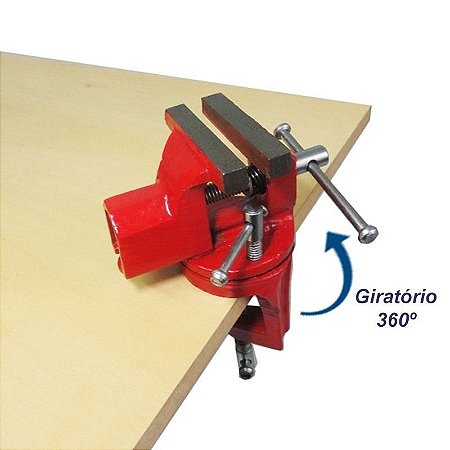 Mini Torno Morsa De Bancada De Aço Com Base Giratoria 50mm