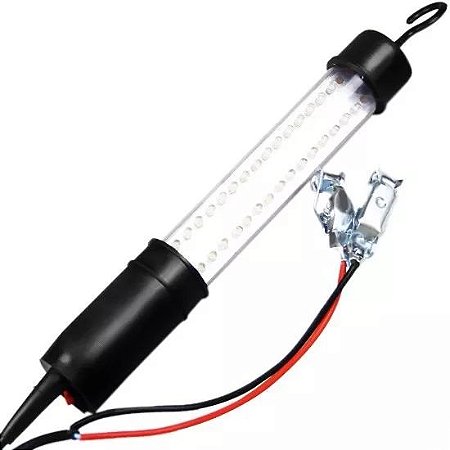 Pendente Automotivo Luz Emergência 30 Leds C/ Garra Bateria