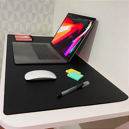 Suporte Desk Pad Em Courino Preto G 75x34,5CM