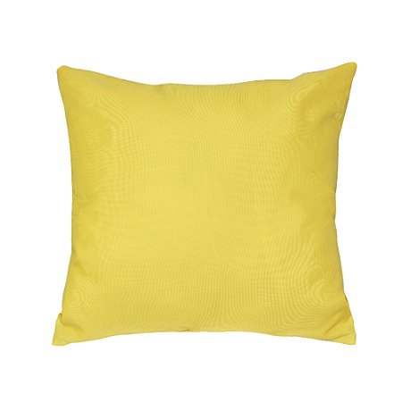 Capa Almofadas Decorativas Sala Lisa Amarelo Sem Enchimento