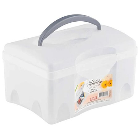 Caixa Para Cosméticos Utility Box Transp. Com Alça 16x9x11cm São Bernardo 		000C04-01