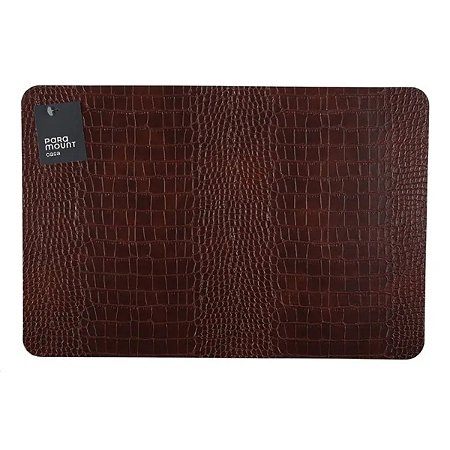 Lugar Americano Prático Premium Croco Mocca 45x30 cm Marrom