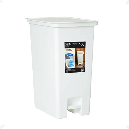 Lixeira Com Pedal Seletiva 41X29,5X54cm Fly 40 litros Branco