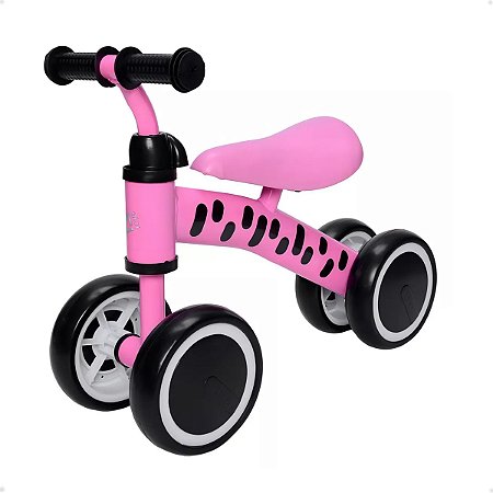 Bicicleta De Equilíbrio Andador Infantil Bike Sem Pedal Cor Rosa