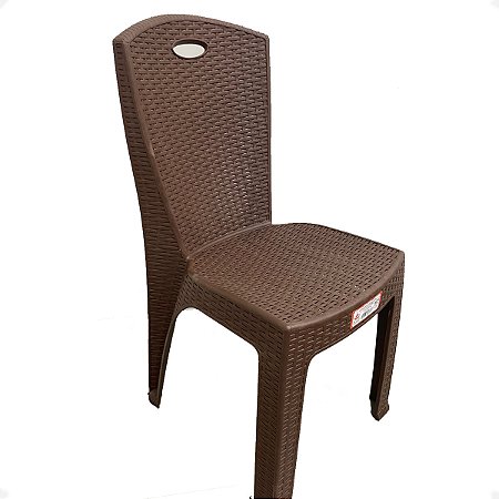 Cadeira Bistro Rattan Cairo Jardim e Área externa Marrom