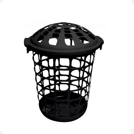 Cesto Telado Para Roupas Preto 57 Litros Plasutil 3534