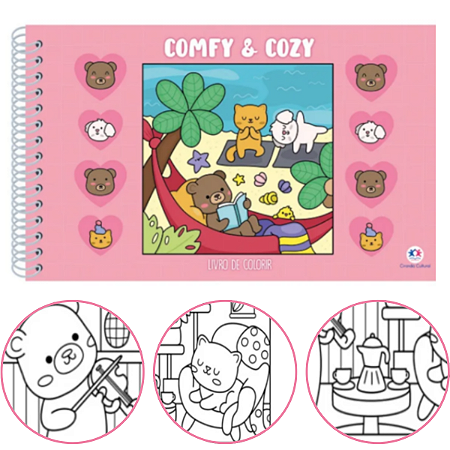 Livro Para Colorir e Pintura Bobbie Goods - Comfy & Cozy Pink