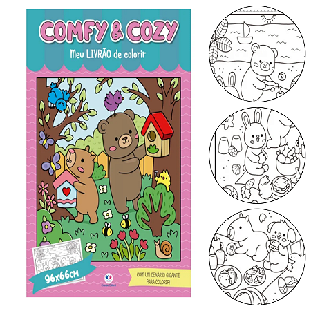 Livro para Colorir e Pintura Comfy & Cozy - Meu livrao Bobbie Goods