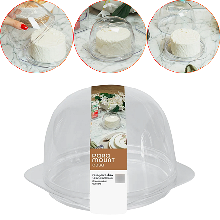 Queijeira Com Tampa Porta Queijo Suporte de Frios Bpa free