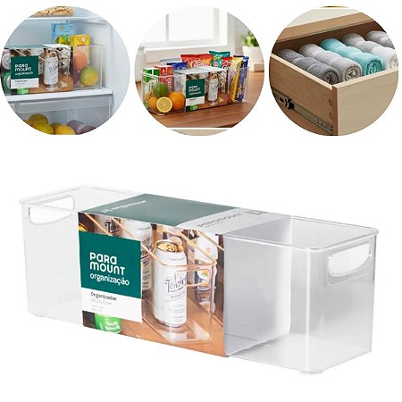 Organizador Geladeira Acrílico Multiuso Diamond 40x12x13 cm