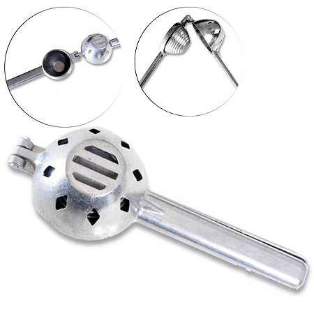 Espremedor Manual De Frutas Laranja Em Alumínio Cinza 22x7cm