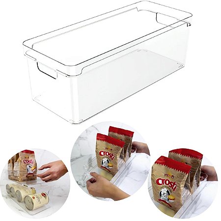 Organizador Multiuso Clear 37 x 15 x 13 cm Natural OC 600