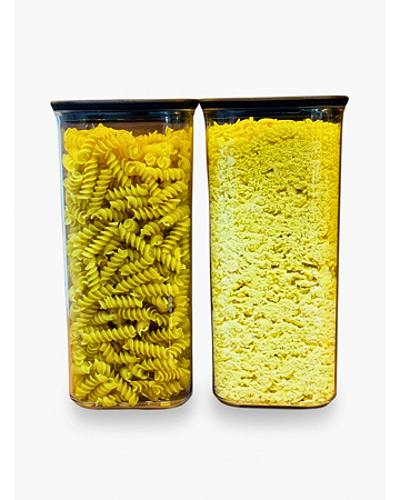 Kit 2 Potes Hermético Acrílico Porta Mantimentos Grande 1,7L