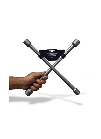 Chave De Roda 4 Bocas Para Carro 17/19/21/23mm Universal